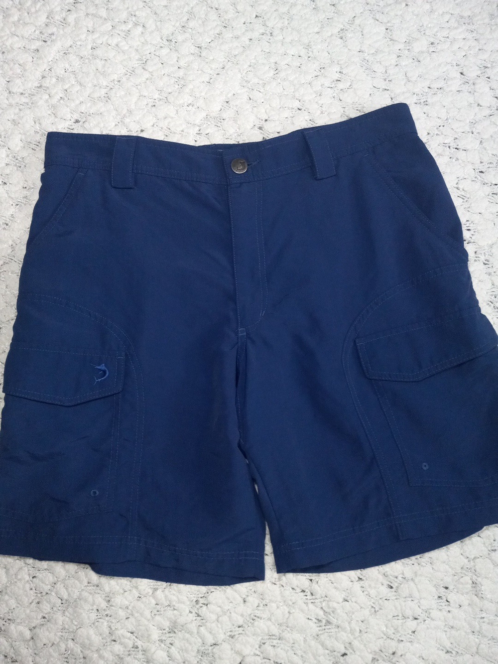 Reel Legends Navy Blue Cargo Shorts for Men Size 34